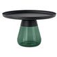 Round Metal Tray Top Coffee Table Glass Pedestal Cocktail Table Clearhalo 'Coffee & Accent Tables' 'Coffee Tables' 'coffee_tables' 'furn' 'furn_coffee_tables' 'Furniture' 'Living Room Furniture' 1200x1200_f3e6bed6-692e-48e0-9d12-e2b9a637a135