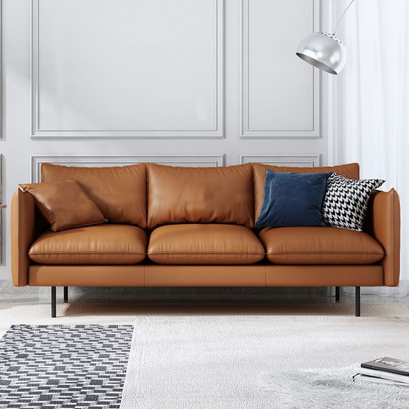 Modern Style Square Armrest Latex Cushions Fill The Grey/brown Sofa Clearhalo 'furn' 'furn_sofas' 'Furniture' 'furniture_sofas' 'kitchen' 'kitchen_sofas' 'Living Room Furniture' 'Sofa' 'sofas' 1200x1200_f3e75579-2ef9-4a8a-9b48-a56387cd1763