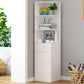Contemporary White Water Resistant Cabinet with Drawers Corner Cabinet Clearhalo 'Cabinets & Chests' 'cabinets_chests' 'furn' 'furn_cabinets_chests' 'Furniture' 'Living Room Furniture' 1200x1200_f3e8b285-ca2f-4f5f-9cbe-4fab300cee9a