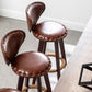 Scandinavian Wood Leather Counter Stools Low Back Bar Stools with Round Seat Clearhalo 'Bar Furniture' 'Bar Stools' 'bar_stools' 'furn' 'furn_bar_stools' 'furniture_bar_stools' 'Kitchen & Dining Furniture' 'kitchen&dining_furn' 'kitchen' 'kitchen_furn' Furniture' 1200x1200_f3e911d5-9914-4d01-9459-fdd30eb57955