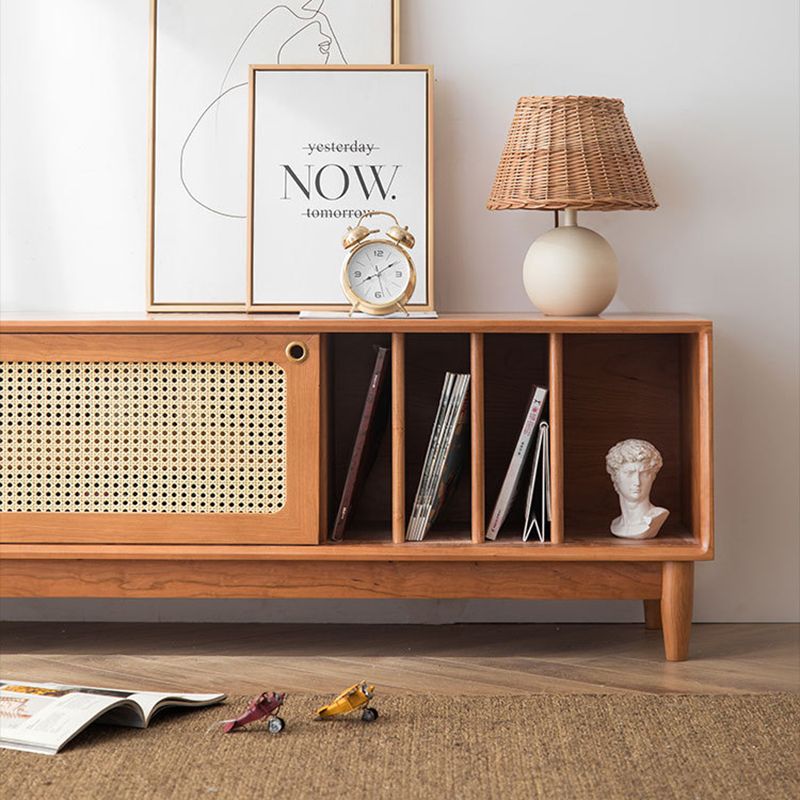 Scandinavian TV Media Console Solid Wood TV Console for Living Room Clearhalo 'furn' 'furn_tv_stands_entertainment_centers' 'Furniture' 'Living Room Furniture' 'TV Stands & Entertainment Centers' 'TV Stands & Media Storage Furniture' 'tv_stands_entertainment_centers' 1200x1200_f3ea16d6-4844-4546-98b2-fb3d22b2a54f