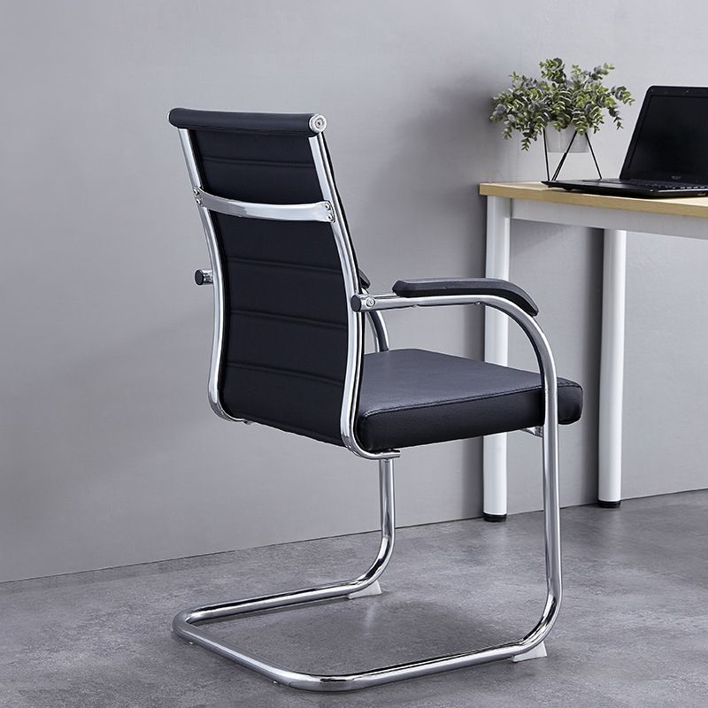 Silver Metal Modern Office Chair Mid and High Back Mesh and Leather Conference Chair Clearhalo 'furn' 'furn_office_chair' 'Furniture' 'Office Chairs' 'Office Furniture' 'office_chair' 1200x1200_f3ea47fc-10a7-4f5c-bd6b-6cf7b43e6511
