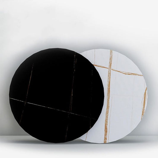 Mesa de cóctel de base abstracta de metal mesa de café con pizarra ovalada glam ovalada