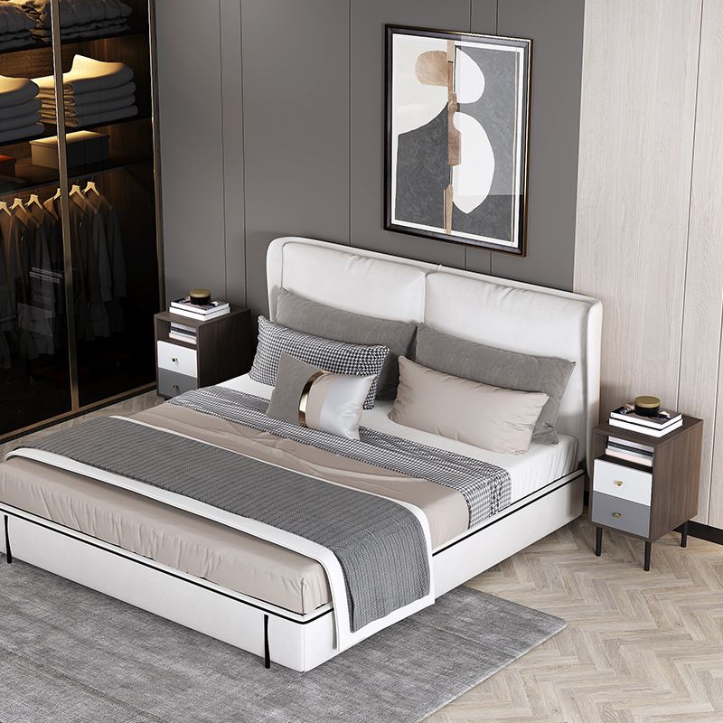 Contemporary Bed Nightstand Open Storage Night Table with 2 Drawers Clearhalo 'Bedroom Furniture' 'furn' 'furn_night_stand' 'Furniture' 'night_stand' 'Nightstands' 1200x1200_f3ea70fa-f849-4965-b794-5d441be737e3
