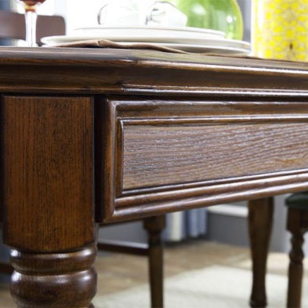 Rustic Style Solid Wood Set of 7 Dinette Table with Upholstered Chair Clearhalo 'Dining Room Sets' 'Dining Tables & Seating' 'dining_room_set' 'furn' 'furn_dining_room_set' 'Furniture' 'Kitchen & Dining Furniture' 1200x1200_f3ec8123-96cd-406d-abfd-a3bb4ee26342