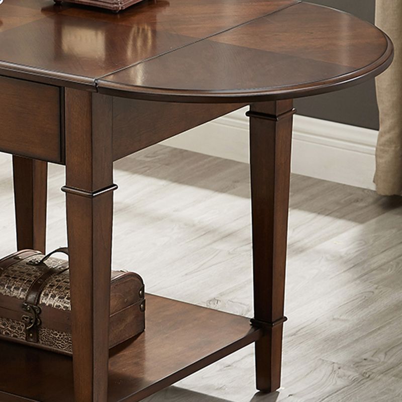 Solid Wood Cocktail Table with Shelf and Drawers Mid-Century Modern Clearhalo 'Coffee & Accent Tables' 'Coffee Tables' 'coffee_tables' 'furn' 'furn_coffee_tables' 'Furniture' 'Living Room Furniture' 1200x1200_f3ecd75f-af58-4e05-887f-d189c0d2365c