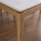 Medieval Modern Marble Rectangle Table White Table with Wooden Base and 4 Legs Clearhalo ' dining_table' 'Dining Tables & Seating' 'Dining Tables' 'furn' 'furn_dining_table' 'Furniture' 'furniture_dining_table' 'Kitchen & Dining Furniture' 'kitchen&dining_furn' 'kitchen' 'kitchen_dining_table' 1200x1200_f3ed6cc6-2081-44a2-b669-dec04b89097a