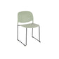 Contemporary Style Armless Chair Plastic Dining Chair with Metal Base