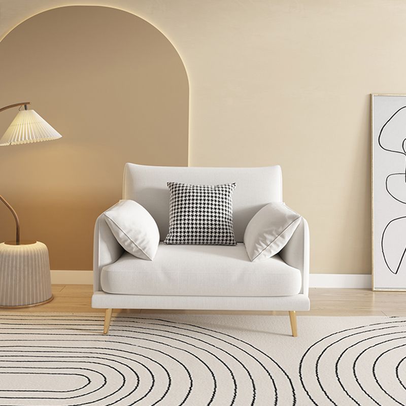 Scandinavian White Standard Sofa Squre Arm Couch with Loose Back Clearhalo 'furn' 'furn_sofas' 'Furniture' 'furniture_sofas' 'Living Room Furniture' 'Sofa' 'sofas' 1200x1200_f3edf27c-e48e-4b61-81ea-c5ca05460619