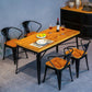 Rectangle Black Base Dining Table Industrial Wood Table for Bar Clearhalo 'Dining Tables & Seating' 'Dining Tables' 'dining_table' 'furn' 'furn_dining_table' 'Furniture' 'Kitchen & Dining Furniture' 1200x1200_f3f3a126-a9dd-4d1e-97e1-a9c1cd313287