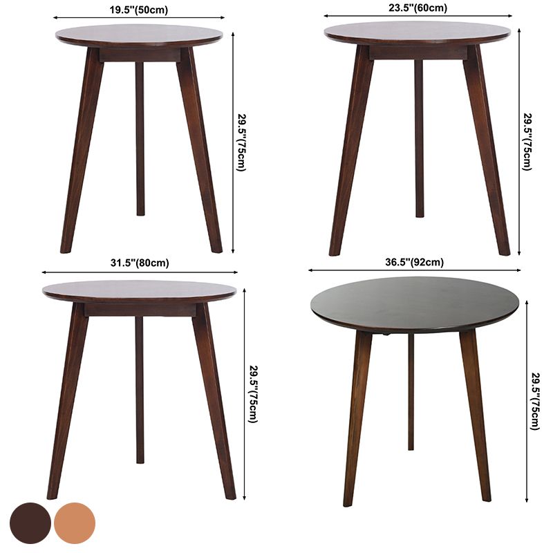 Contemporary Style Round Tripod Dining Site Table Solid Wood Dinette Table Clearhalo ' dining_table' 'Dining Tables & Seating' 'Dining Tables' 'furn' 'furn_dining_table' 'Furniture' 'furniture_dining_table' 'Kitchen & Dining Furniture' 'kitchen&dining_furn' 'kitchen' 'kitchen_dining_table' 1200x1200_f3f64c2f-da8f-416c-93f8-e92bcef24297