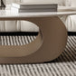Glam Metal Abstract Base Cocktail Table Slate Top Coffee Table