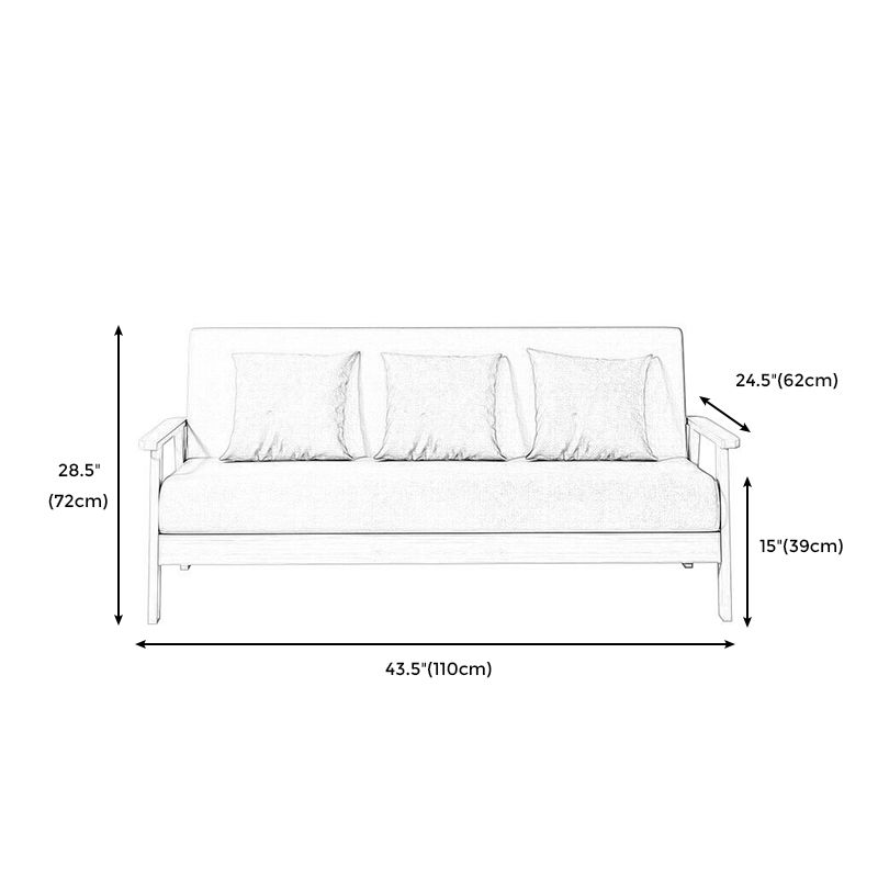 Fabric Square Arm Slipcovered 2/3 Seat Sofa Solid Color Sofa for Apartment Clearhalo 'Furniture' 'furniture_sofas' 'kitchen' 'kitchen_sofas' 'Living Room Furniture' 'Sofa' 'sofas' 1200x1200_f3f84a53-5692-42b5-92e2-2bbf54b590dc