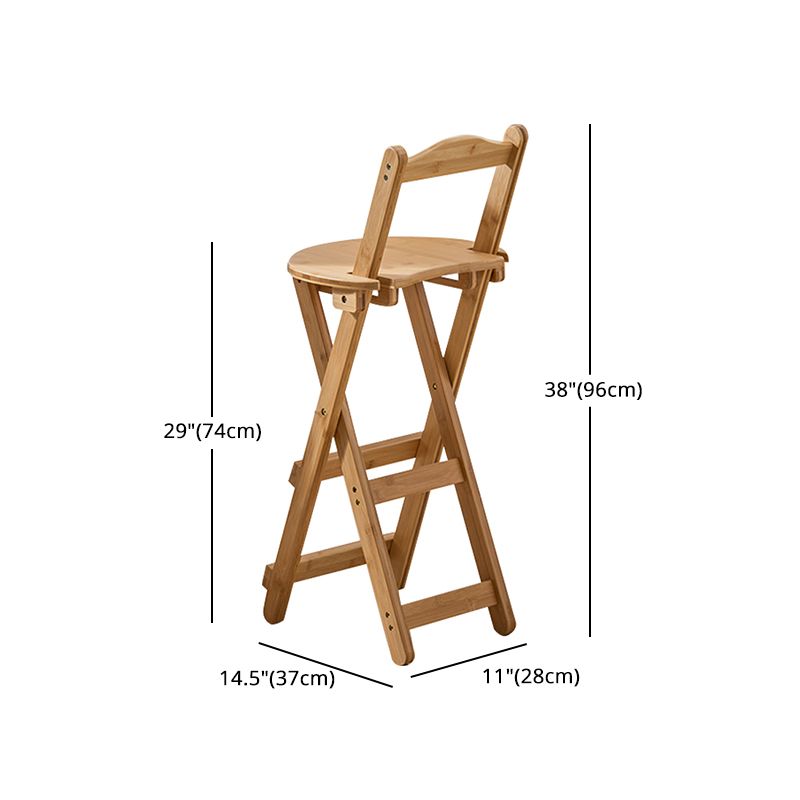 Nordic Style Armless Wood Barstools Folding Counter Stools for Living Room Clearhalo 'Bar Furniture' 'Bar Stools' 'bar_stools' 'furn' 'furn_bar_stools' 'Furniture' 'Kitchen & Dining Furniture' 1200x1200_f3f8f0a2-af17-4ced-ab6b-76e9a5d850b2