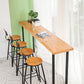 PIne Wood Bar Dining Table Modern Bar Table with Sled Base for Milk Tea Shop Kitchen Clearhalo 'Bar Furniture' 'Bar Tables' 'bar_tables' 'furn' 'furn_bar_tables' 'Furniture' 'furniture_bar_tables' 'Kitchen & Dining Furniture' 1200x1200_f3f921ac-16fb-497a-bf55-6fa5314be6cd