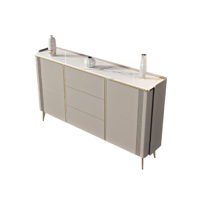 Classic Glam Storage Chest Stone Dresser with 3 Drawers , 12.87-inch Width Clearhalo 'Bedroom Furniture' 'Dressers & Chests' 'dressers_chests' 'furn' 'furn_dressers_chests' 'Furniture' 1200x1200_f3fa4364-ab38-46dc-b0f3-0efaf55752ca
