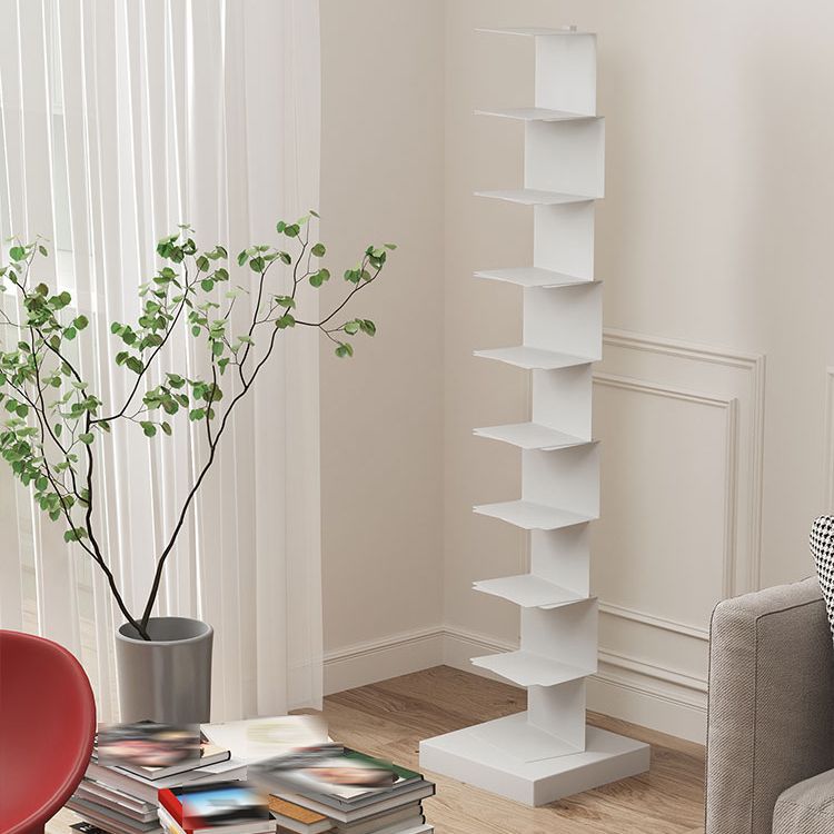 Contemporary Corner Bookcase Geometry Vertical Bookshelf for Living Room Clearhalo 'Bookcases' 'furn' 'furn_bookcases' 'Furniture' 'furniture_bookcases' 'Office Furniture' 1200x1200_f3fbdbb1-b25b-442b-8b4a-ef90c6f99935