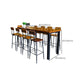 Wood Top Bar-height Table Black and Metal Legs Bar Table for Patio Use Clearhalo 'Bar Furniture' 'Bar Tables' 'bar_tables' 'furn' 'furn_bar_tables' 'Furniture' 'Kitchen & Dining Furniture' 1200x1200_f3fc3ffb-7b68-4bf4-abd0-d286313c4bd6