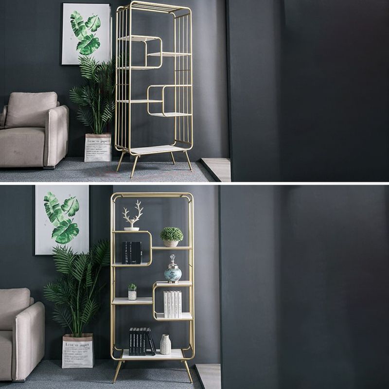 Modern Metal Bookshelf Etagere Open Shelf Bookcase with Shelves Clearhalo 'Bookcases' 'furn' 'furn_bookcases' 'Furniture' 'Office Furniture' 1200x1200_f3fd11e3-2fba-421a-bd8d-3a759b379917