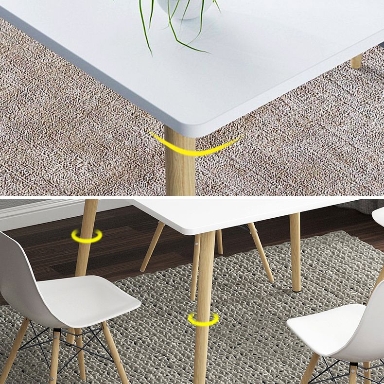 Standard Height Wood Top Dining Set with 4 Light Brown Wood Legs for Dining Furniture Clearhalo 'Dining Room Sets' 'Dining Tables & Seating' 'dining_room_set' 'Furniture' 'furniture_dining_room_set' 'Kitchen & Dining Furniture' 'kitchen&dining_furn' 'kitchen' 1200x1200_f3fef2e1-2359-42d7-afef-b414de57b7c3