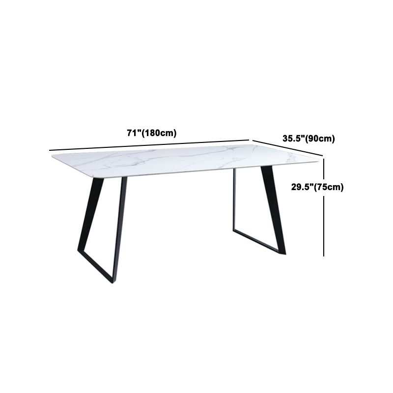 Set da tavolo moderno rettangolare in pietra sinterizzata Set da pranzo da 1/2/5/7 pezzi