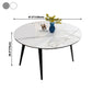Simplicity Round Dining Room Table Sintered Stone Table with 4 Black Legs Clearhalo ' dining_table' 'Dining Tables & Seating' 'Dining Tables' 'furn' 'furn_dining_table' 'Furniture' 'furniture_dining_table' 'Kitchen & Dining Furniture' 'kitchen&dining_furn' 'kitchen' 'kitchen_dining_table' 1200x1200_f3ff5d85-0274-4065-8e2f-b6ec975c4c88