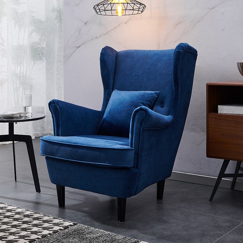 Tufted Back Wingback Chair Rolled Arms Accent Chair, 37.80" W √ó 32.28" L √ó 39.76" H Clearhalo 'Accent Chairs' 'accent_chairs' 'Chairs & Seating' 'furn' 'furn_accent_chairs' 'Furniture' 'furniture_accent_chairs' 'Living Room Furniture' 1200x1200_f3fff4cf-6c08-4c6b-8f17-f84c52e48f41