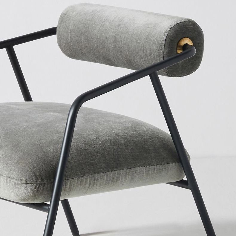 Open Back Arm Chair Industrial Style Metal Kitchen Dining Chair Clearhalo 'Dining Chairs' 'Dining Tables & Seating' 'dining_chair' 'furn' 'furn_dining_chair' 'Furniture' 'Kitchen & Dining Furniture' 1200x1200_f4003f8b-6309-4c77-a5a8-760258140f0d