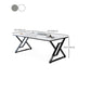 Modern Stone Top Office Desk Rectangle Writing Desk with Sled Base for Home