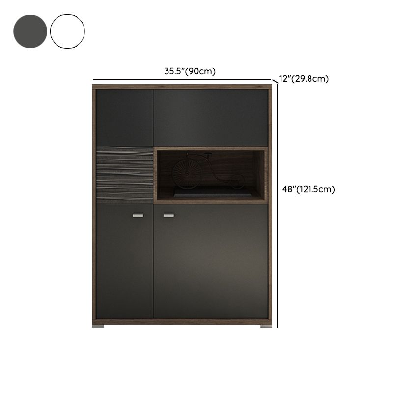 Modernism Wood Sideboard Table Open Storage Server for Living Room Clearhalo 'buffet_sideboard' 'Buffets & Sideboards' 'furn' 'furn_buffet_sideboard' 'Furniture' 'Kitchen & Dining Furniture' 1200x1200_f400bab9-dea2-4424-9b4d-975b7dfb3c58