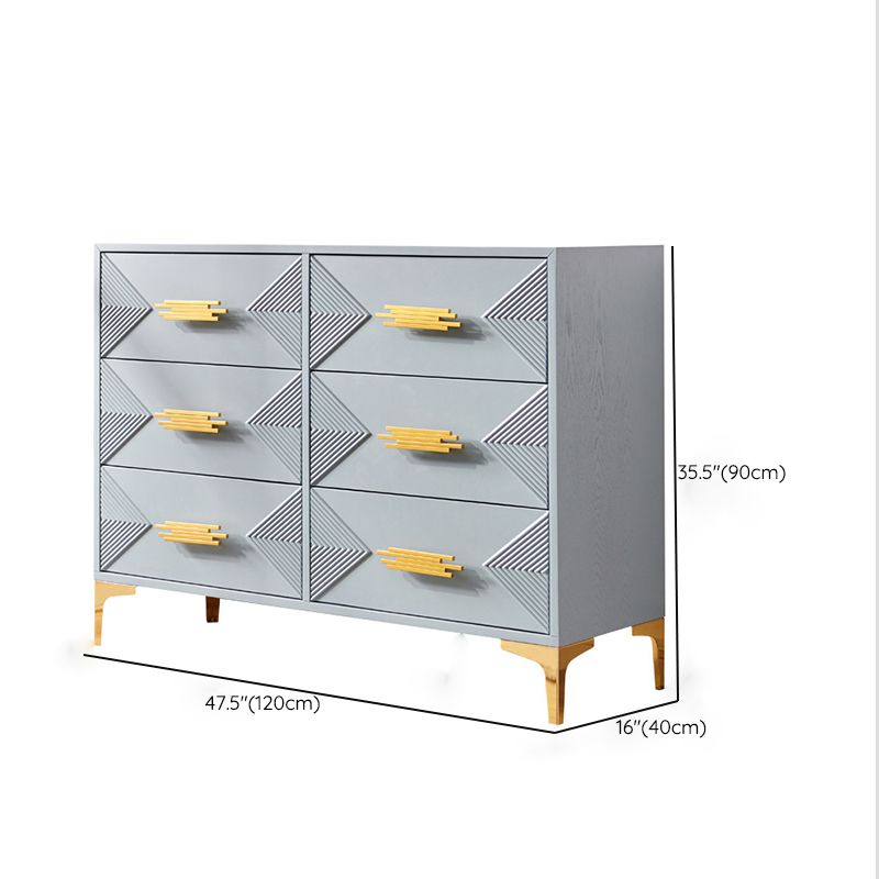 Contemporary Glam Chest Dresser Wooden Storage Chest with Drawers