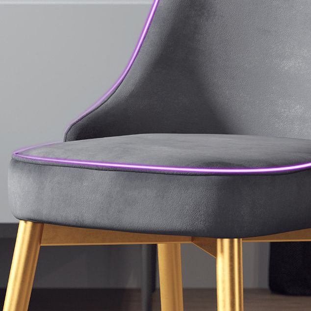 Nordic Style Upholstered Armless Dining Chairs Solid Back Chairs Clearhalo 'Dining Chairs' 'Dining Tables & Seating' 'dining_chair' 'furn' 'furn_dining_chair' 'Furniture' 'furniture_dining_chair' 'Kitchen & Dining Furniture' 1200x1200_f4038b88-d1bb-4b22-a552-f63fc56a204e