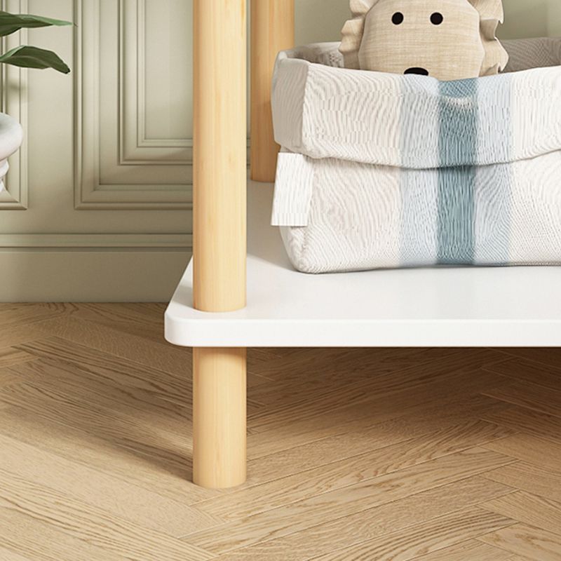 Eigentijdse accenttafel nachtkastje antieke afwerking bedkast met 2 planken