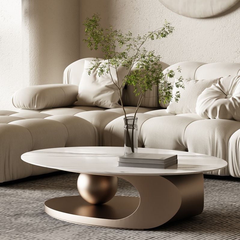 ストレージ付きの抽象石のコーヒーテーブル豪華な1シングルカクテルテーブル