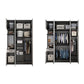Modern Solid Wood Wardrobe for Home High Gloss White Cabinet