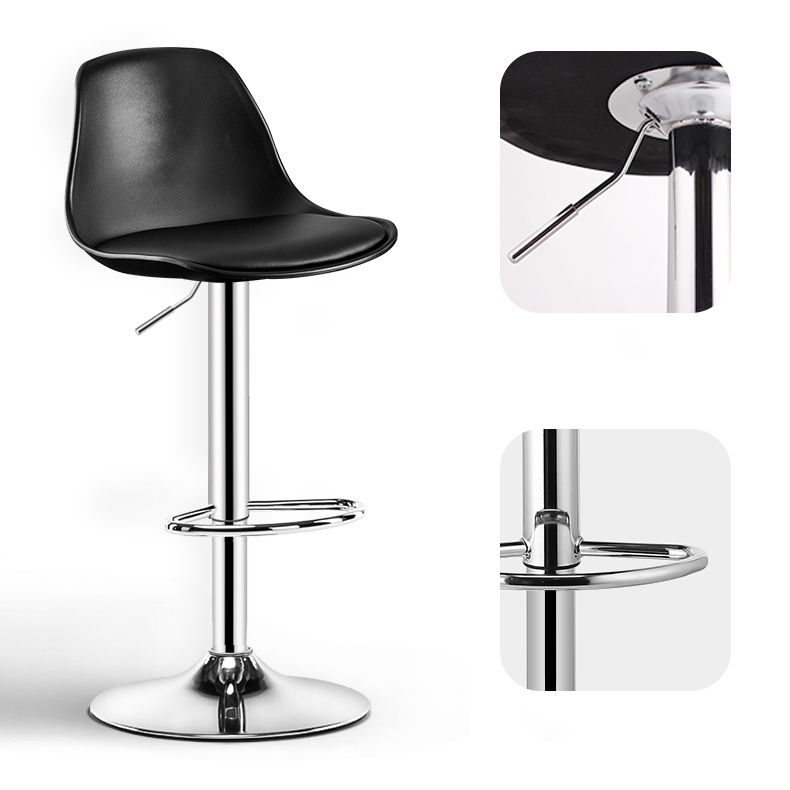 Contemporary Plastic Home Counter Stool Matte Finish Footrest Barstool Clearhalo 'Bar Furniture' 'Bar Stools' 'bar_stools' 'furn' 'furn_bar_stools' 'Furniture' 'furniture_bar_stools' 'Kitchen & Dining Furniture' 1200x1200_f4081983-b7f5-4bb1-9cd9-b4ed9e831995
