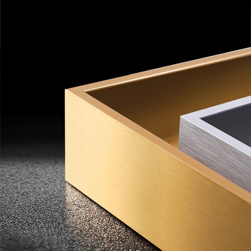 Lit de panneau moderne lit en faux cuir blanc avec une jambe en or personnalisée