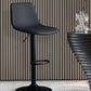 Modern Style Adjustable Backrest Counter Stool with Leather Cushion and Metal Base