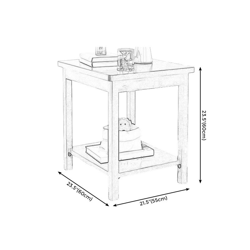 Tavolino da cocktail in stile moderno in legno artificiale nero/legno tavolino quadrato