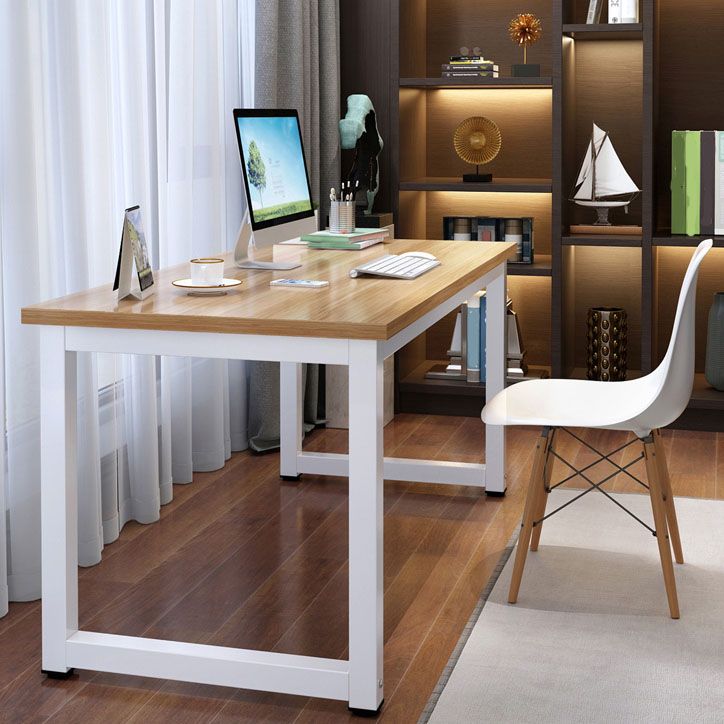 Mission Style Home Bedroom Desk Rectangular Office Artificial Wood Writing Desk Clearhalo 'furn' 'furn_office_desk' 'Furniture' 'furniture_office_desk' 'Office Desks' 'Office Furniture' 'office_desk' 1200x1200_f40c27c8-b849-4854-bc6b-2d2a4430357d