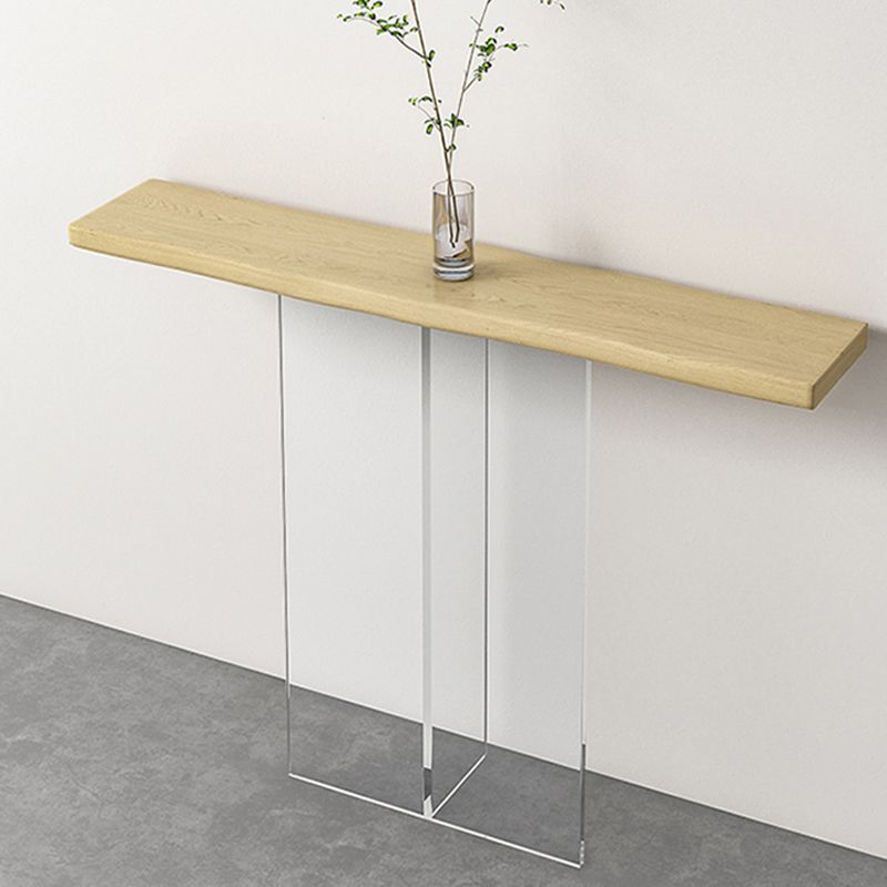 Contemporary Rectangle Sofa Console Table with Acrylic Bracket for Hall