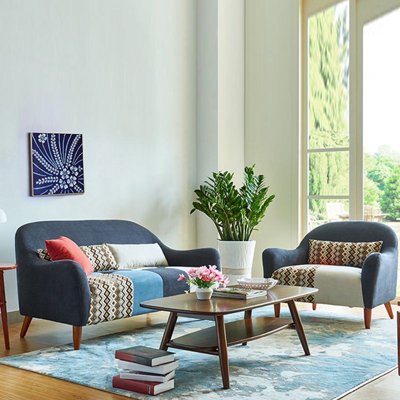 33.86" D x 31.89" H Curved Fabric 3-Seater Sofa Bohemia Style Sofa Clearhalo 'furn' 'furn_sofas' 'Furniture' 'furniture_sofas' 'kitchen' 'kitchen_sofas' 'Living Room Furniture' 'Sofa' 'sofas' 1200x1200_f40db42f-8b85-4fca-b605-8887e307d11e