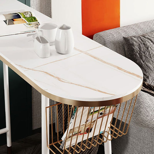 Tavolo da bar in pietra moderno set da 1/3 pezzi Tavolino con sgabelli con retro solido