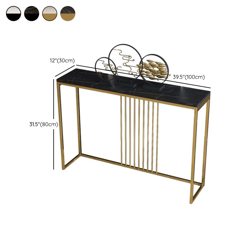 31.5" Tall 1-shelf Console Table Modern Stone Accent Table for Hall Clearhalo 'Console Tables' 'console_tables' 'Entry & Mudroom Furniture' 'furn' 'furn_console_tables' 'Furniture' 1200x1200_f40fee60-71d7-41de-8cff-42618f46c1ba