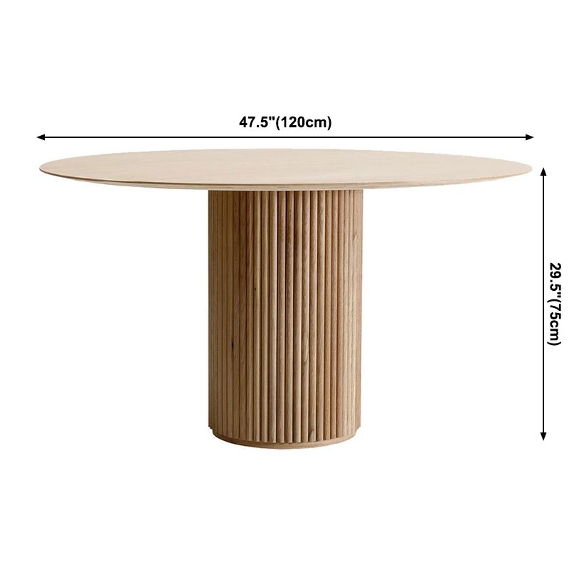 Contemporary Round Dining Table Pine Solid Wood Table with Pedestal Base Clearhalo ' dining_table' 'Dining Tables & Seating' 'Dining Tables' 'furn' 'furn_dining_table' 'Furniture' 'furniture_dining_table' 'Kitchen & Dining Furniture' 'kitchen&dining_furn' 'kitchen' 'kitchen_dining_table' 1200x1200_f4100ecf-16e5-49d4-bef5-df7db45a2949