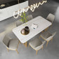 Glam Stone Dining Table Set pour la maison 1/2/5/7 pièces