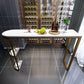 Dining Room Stone Top Counter Table Iron Base 42-inch Height Modern Bar Table Clearhalo 'Bar Furniture' 'Bar Tables' 'bar_tables' 'furn' 'furn_bar_tables' 'Furniture' 'furniture_bar_tables' 'Kitchen & Dining Furniture' 1200x1200_f41182f2-b90f-4b80-a56e-928c864e59d9