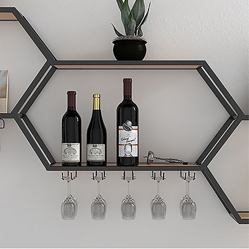 Modern Style Bookcase Wall Mounted Metal Bookshelf for Home Office