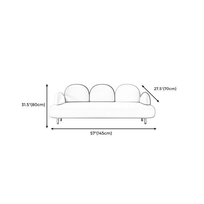 Modern Faux Leather Sofa Metal Gold Legs Recessed Arm Curved Sofa Clearhalo 'furn' 'furn_sofas' 'Furniture' 'furniture_sofas' 'kitchen' 'kitchen_sofas' 'Living Room Furniture' 'Sofa' 'sofas' 1200x1200_f41210fc-d3bd-4e03-b361-ebbf24e50ae8