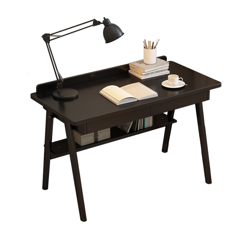 Scrivania scandinava in legno massiccio parsons scrivania per la scrittura a casa con scaffale